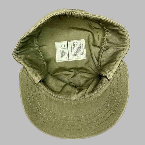 VTG Military Issued Green Ear Flap Cold Weather Combat Patrol Cap BDU Size 7 - Picture 7 of 10